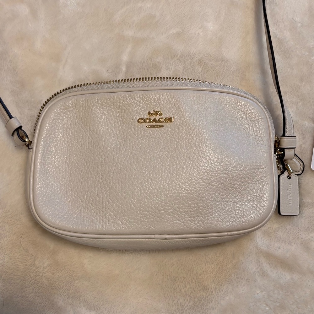 Coach Cream Crossbody Bag with Gold Hardware